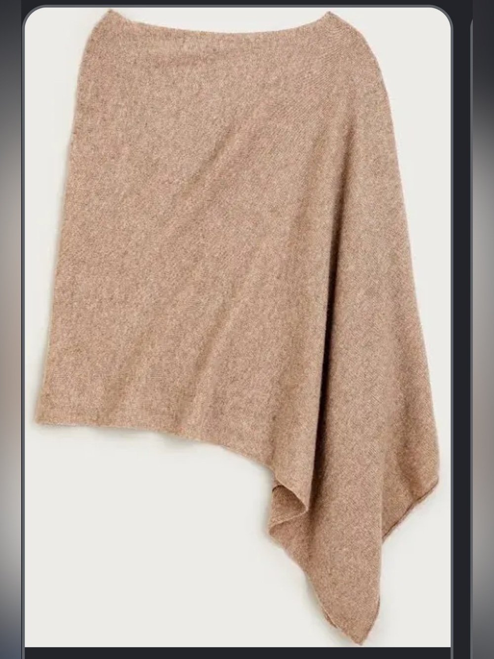 Cashmere-Wool Blend Poncho